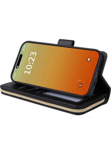 Iphone 15 Pro Max Cüzdan Durumda 9 Kart Yuvaları Kart Tutucu ile Flip (Yurt Dışından)