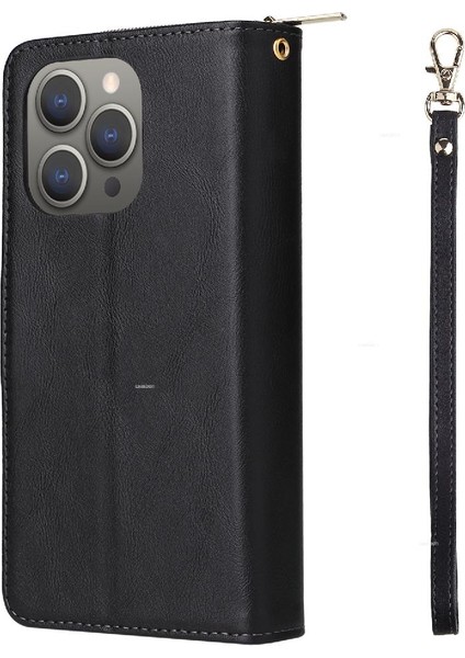 Iphone 15 Pro Max Cüzdan Durumda 9 Kart Yuvaları Kart Tutucu ile Flip (Yurt Dışından)