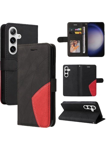 Samsung Galaxy S24 Artı Pu Deri Flip Folio Kılıf Kart Yuvası ile (Yurt Dışından)
