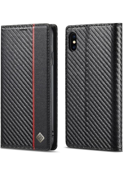 Kart Tutucu Kickstand ile IPhone Xr Deri Folio Flip Case Için Kılıf (Yurt Dışından)