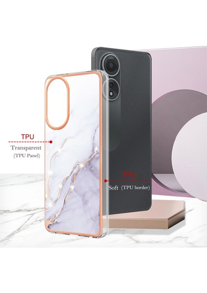 Oppo A58 4g Ince Tpu Mermer Desen Koruma Yumuşak Tampon Için Kılıf (Yurt Dışından) fırsatları