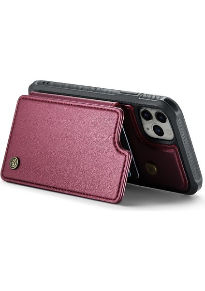IPhone 11 Pro Max Kickstand Pu Deri Rfıd Ince Için Caseme Cüzdan Kılıf (Yurt Dışından)