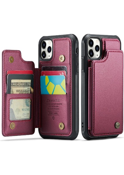IPhone 11 Pro Max Kickstand Pu Deri Rfıd Ince Için Caseme Cüzdan Kılıf (Yurt Dışından)