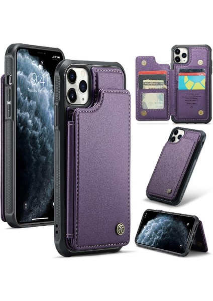 IPhone 11 Pro Max Kickstand Pu Deri Rfıd Ince Için Caseme Cüzdan Kılıf (Yurt Dışından)