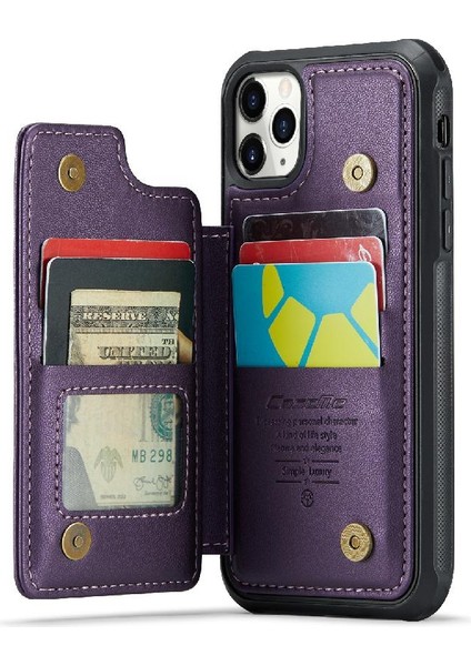 IPhone 11 Pro Max Kickstand Pu Deri Rfıd Ince Için Caseme Cüzdan Kılıf (Yurt Dışından)