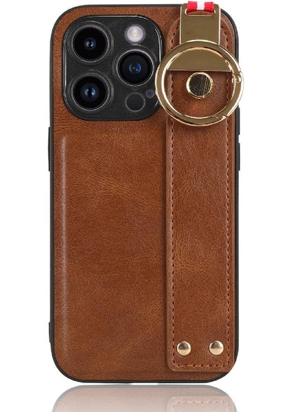 IPhone 15 Için Kılıf Pro Max Kolaylık Premium Pu Deri Bilek Kayışı (Yurt Dışından)