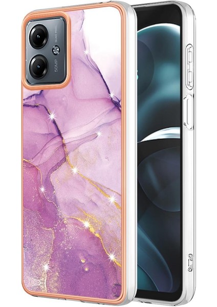 Motorola Moto G14 Ince Tpu Yumuşak Tampon Koruma Mermer Desen (Yurt Dışından)