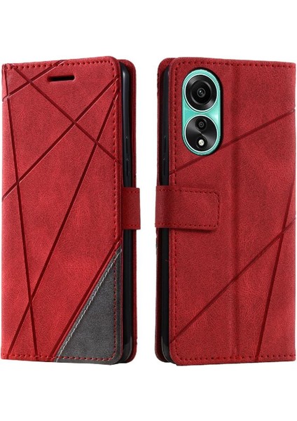 Oppo A78 4g Manyetik Cüzdan Flip Için Kılıf Folio Pu Deri Darbeye Kart (Yurt Dışından)