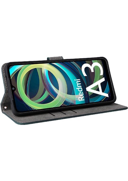 Xiaomi Redmi A3 Kart Yuvaları Için Kılıf Kapak Pu Deri Flip Folio Cüzdan (Yurt Dışından) fırsatları