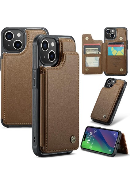 IPhone 15 Artı Kickstand Ince Darbeye Dayanıklı Durumda Pu (Yurt Dışından)