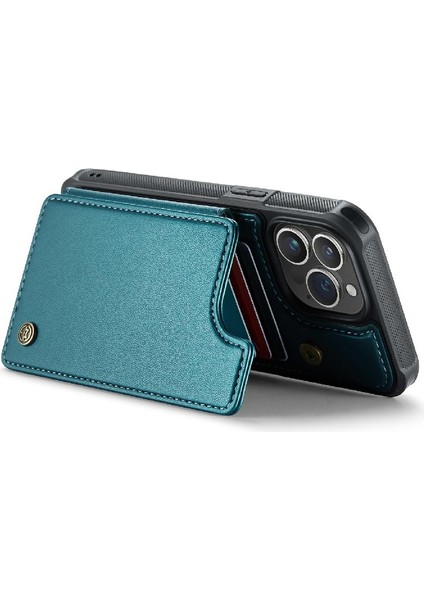 IPhone 14 Pro Max Kart Tutucu Pu Deri Kickstand Için Caseme Cüzdan Kılıf (Yurt Dışından)