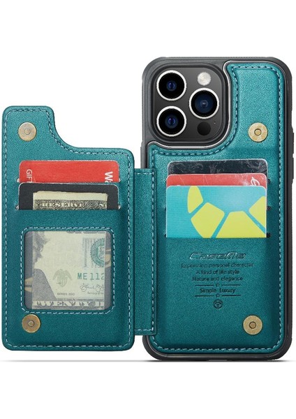 IPhone 14 Pro Max Kart Tutucu Pu Deri Kickstand Için Caseme Cüzdan Kılıf (Yurt Dışından)