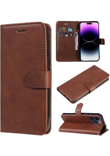 Iphone 15 Için Flip Case Pro Max Iş Cüzdan Telefon Kılıfı Yüksek Kalite (Yurt Dışından)