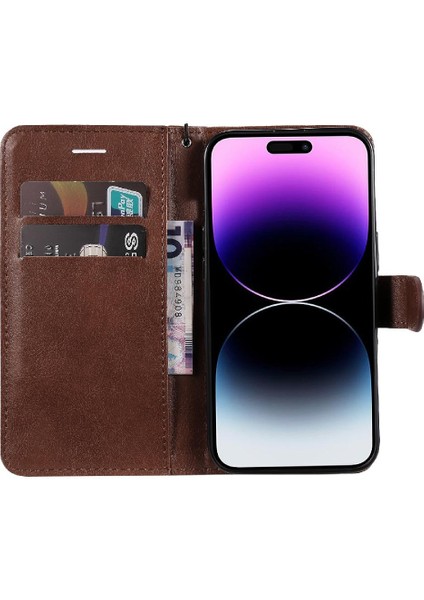 Iphone 15 Için Flip Case Pro Max Iş Cüzdan Telefon Kılıfı Yüksek Kalite (Yurt Dışından)