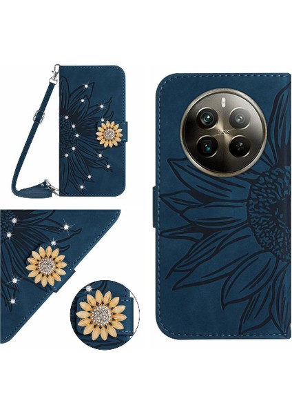 Uzun Bir ile Realme 12 Pro Artı Ayçiçeği Kickstand Koruyucu Kılıf (Yurt Dışından)