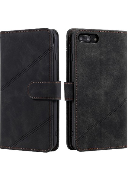 IPhone 8 Için Kılıf Artı Bileklik Manyetik Pu Deri Kart Tutucu Kickstand (Yurt Dışından)