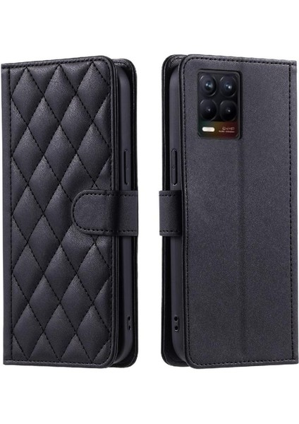 Realme 8 Pro Için Telefon Kılıfı Kart Yuvaları Tutucu Manyetik El Kayışı Kafes (Yurt Dışından)