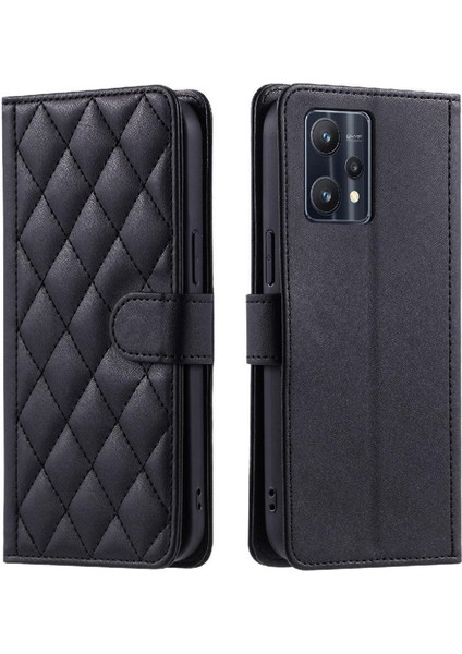 Realme 9 Pro El Kayışı Manyetik Kafes Kart Yuvaları Tutucu Için Telefon Kılıfı (Yurt Dışından)