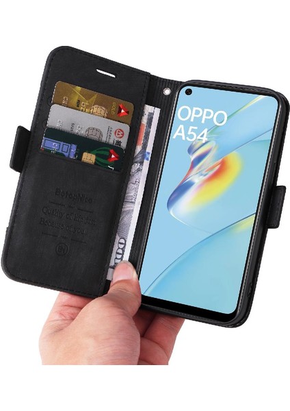 Oppo Için Kılıf A16/A16S/A54S Kart Yuvaları Tpu Deri Manyetik Cüzdan Flip (Yurt Dışından)