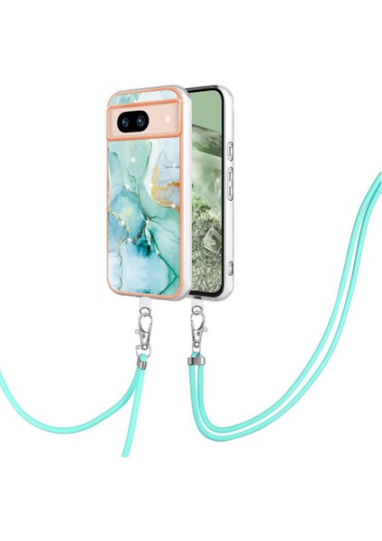 Google Piksel 8A Tampon Mermer Crossbody Kordon Askısı Için Kılıf Yumuşak (Yurt Dışından)