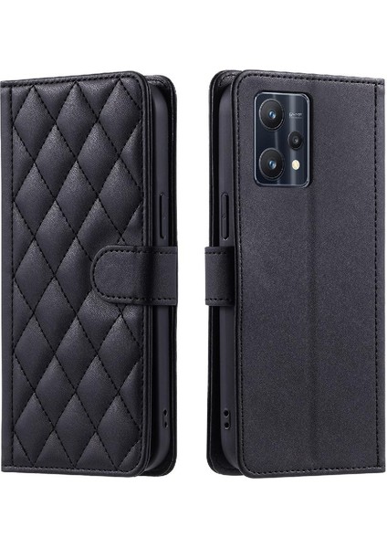 Realme 9 Pro El Kayışı Manyetik Kafes Kart Yuvaları Tutucu Için Telefon Kılıfı (Yurt Dışından)