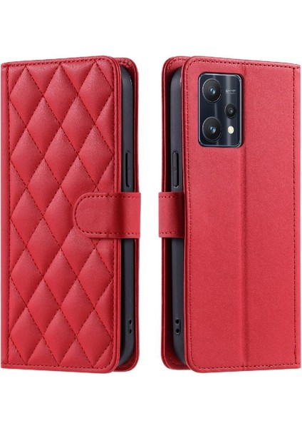Realme 9 Pro El Kayışı Manyetik Kafes Kart Yuvaları Tutucu Için Telefon Kılıfı (Yurt Dışından)