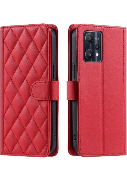 Realme 9 Pro El Kayışı Manyetik Kafes Kart Yuvaları Tutucu Için Telefon Kılıfı (Yurt Dışından)