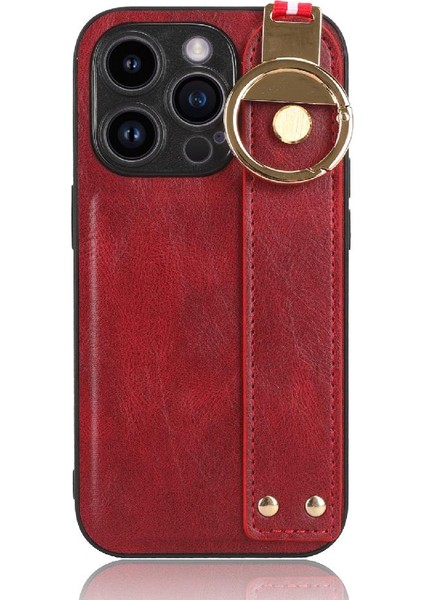 IPhone 15 Için Kılıf Pro Max Kolaylık Premium Pu Deri Bilek Kayışı (Yurt Dışından)