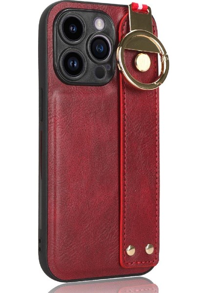 IPhone 15 Için Kılıf Pro Max Kolaylık Premium Pu Deri Bilek Kayışı (Yurt Dışından)