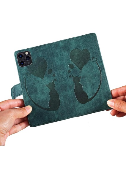 IPhone 11 Için Kılıf Pro Max Tutucu Kapak Cüzdan Kılıf Flip Folio Kabartmalı (Yurt Dışından)