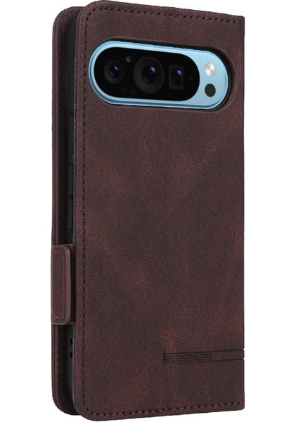 Kart Tutucu Kickstand Tam Koruma Fiber ile Google Pixel 9 Için Kılıf (Yurt Dışından)