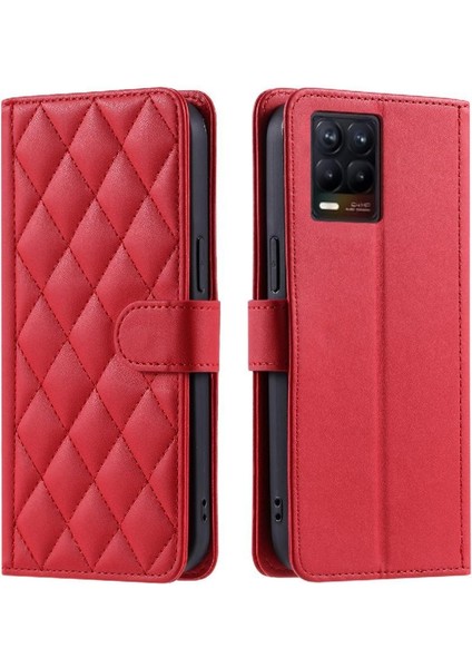 Realme 8 Pro Için Telefon Kılıfı Kart Yuvaları Tutucu Manyetik El Kayışı Kafes (Yurt Dışından)