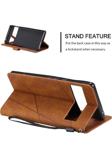 Google Piksel 7 Pro Kart Tutucu Için Kılıf Kickstand Cüzdan Flip Folio Pu (Yurt Dışından)