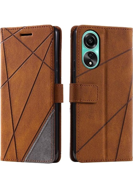 Oppo A78 4g Manyetik Cüzdan Flip Için Kılıf Folio Pu Deri Darbeye Kart (Yurt Dışından)