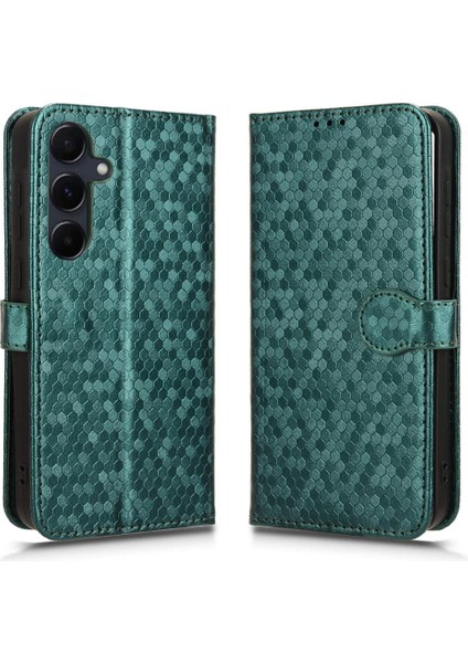 Samsung Galaxy A35 5g Manyetik Toka Geometrik Desen Deri (Yurt Dışından)