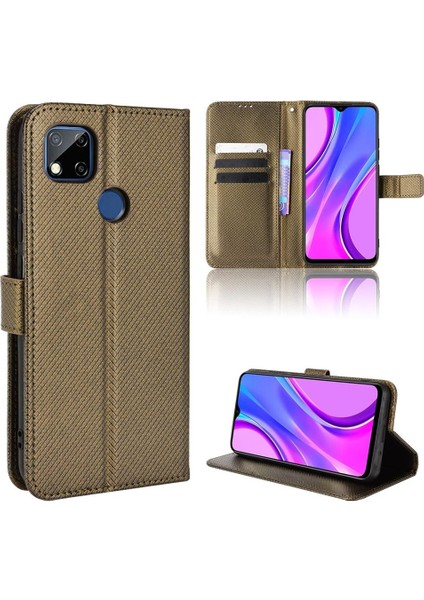 Xiaomi Redmi 9c Kickstand Manyetik Cüzdan Kart Tutucu Kapak Için Kılıf (Yurt Dışından)
