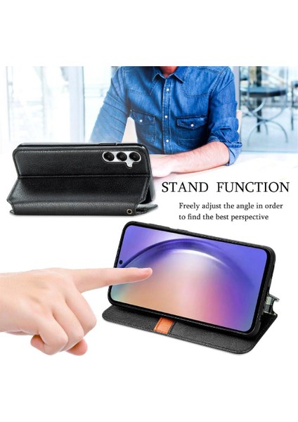 Samsung Galaxy Case 5g Flip Kapak Moda Tasarım Cüzdan Fonksiyonu (Yurt Dışından)