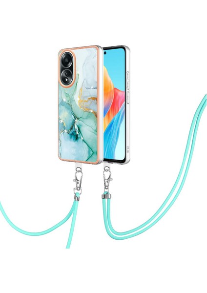 Oppo A58 4g Mermer Tampon Anti-Çizik Yumuşak Crossbody Kordon Için Kılıf (Yurt Dışından)