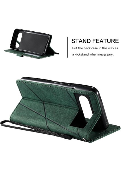 Google Piksel 8 Pro Kart Tutucu Için Kılıf Kickstand Cüzdan Flip Folio Pu (Yurt Dışından)