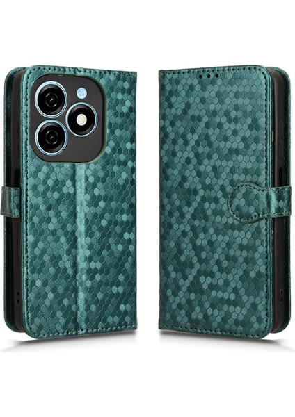 Tecno Spark 20 Manyetik Toka Geometrik Desen Deri Cüzdan Için Kılıf (Yurt Dışından)