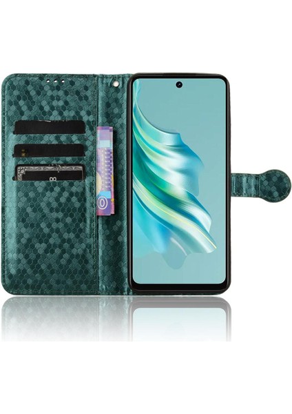 Tecno Spark 20 Manyetik Toka Geometrik Desen Deri Cüzdan Için Kılıf (Yurt Dışından)