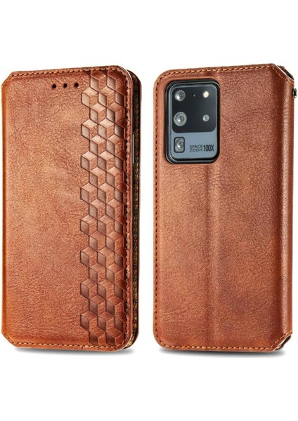 Samsung Galaxy S20 Ultra Moda Tasarım Deri Kılıf Zarif (Yurt Dışından)
