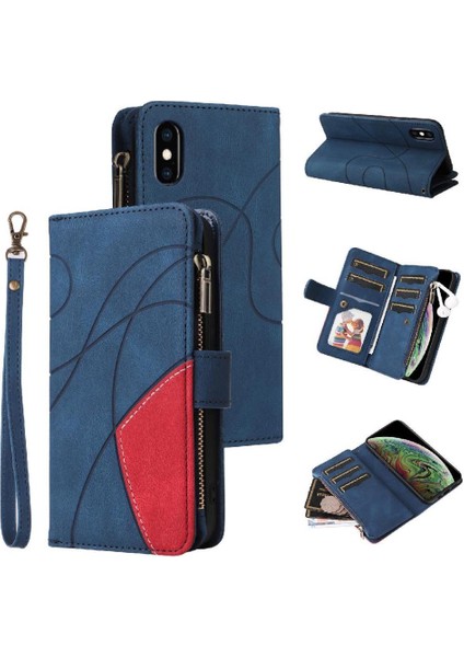 IPhone Xs Max Fermuar Cüzdan Tarzı Kickstand Koruyucu Kart (Yurt Dışından)