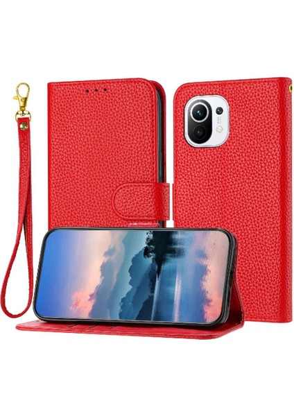 Xiaomi 11 Lite Için Telefon Kılıfı Kart Yuvaları Tutucu Cüzdan Pu Deri Flip (Yurt Dışından)