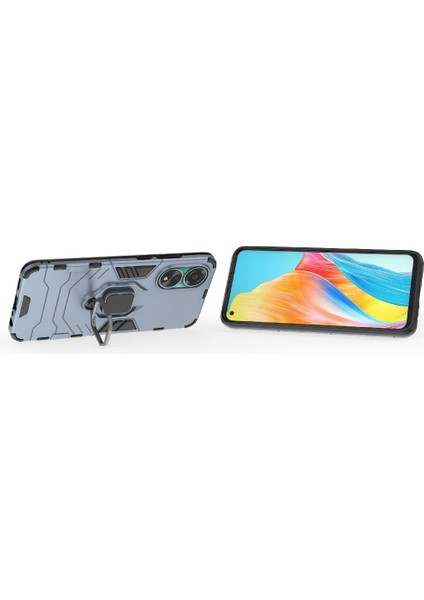 Oppo A58 4g Için Kılıf 360 &deg; Dönen Halka Darbeye Kapak Kickstand Askeri (Yurt Dışından) modelleri