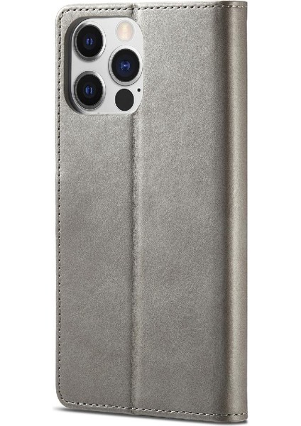 Iphone 14 Için Kılıf Pro Max Kart Yuvaları Cüzdan Tutucu ile Buzağı Doku (Yurt Dışından)