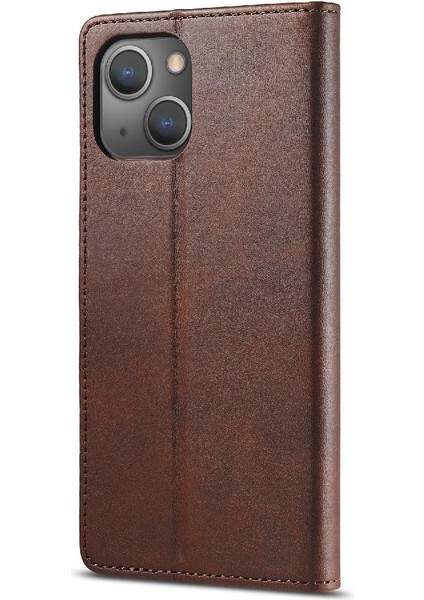 Iphone 14 Için Kılıf Artı Kart Yuvaları Cüzdan Tutucu ile Buzağı Doku Flip (Yurt Dışından)
