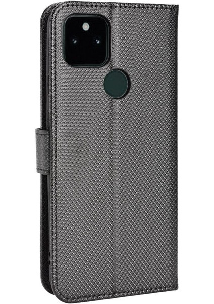 Google Piksel 5A 5g Kickstand Manyetik Cüzdan Kart Tutucu Kapak Için Kılıf (Yurt Dışından)