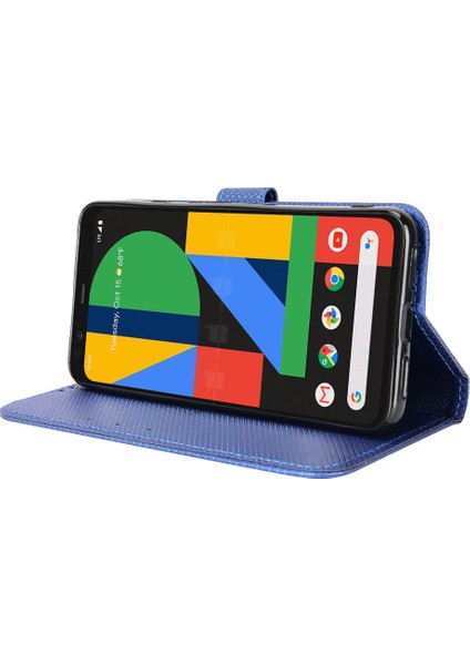 Google Piksel 4 Kapak Manyetik Cüzdan Kickstand Kart Tutucu Için Kılıf (Yurt Dışından)