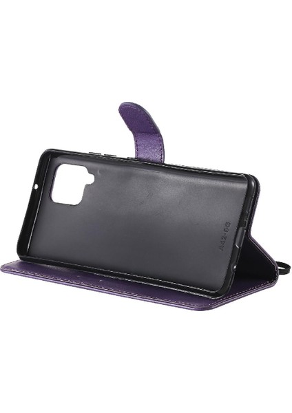 Samsung Galaxy Flip 5g Klasik Düz Renk Iş Cüzdan Için Flip Case (Yurt Dışından)